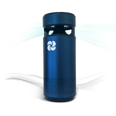 KIKI PURE M1 UV & H13 HEPA Portable Air Purifier, 6.7in tall, 10 oz. Ideal for Travel, In-Car, or the Office. - Blue