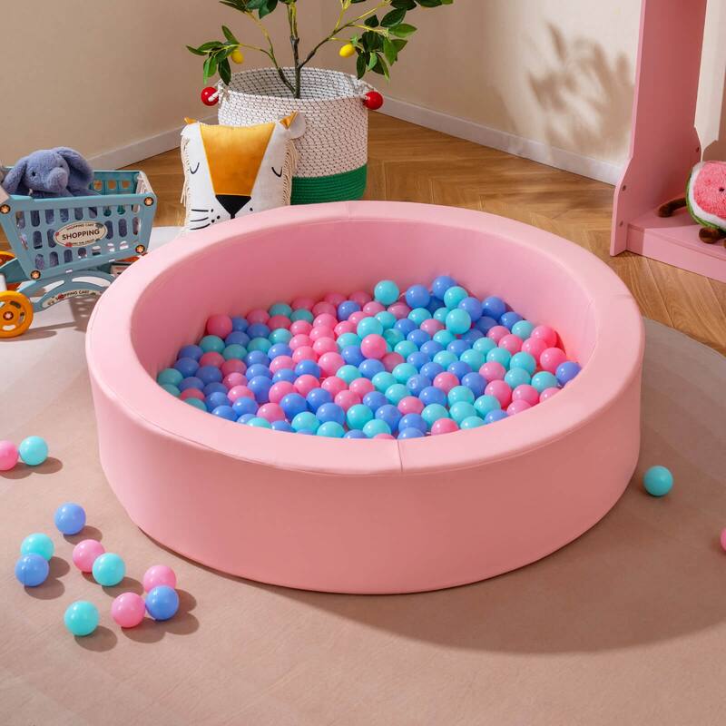 Costway 42.5" Round Foam Ball Pits with 25D Sponge Filling Washable PU - See Details