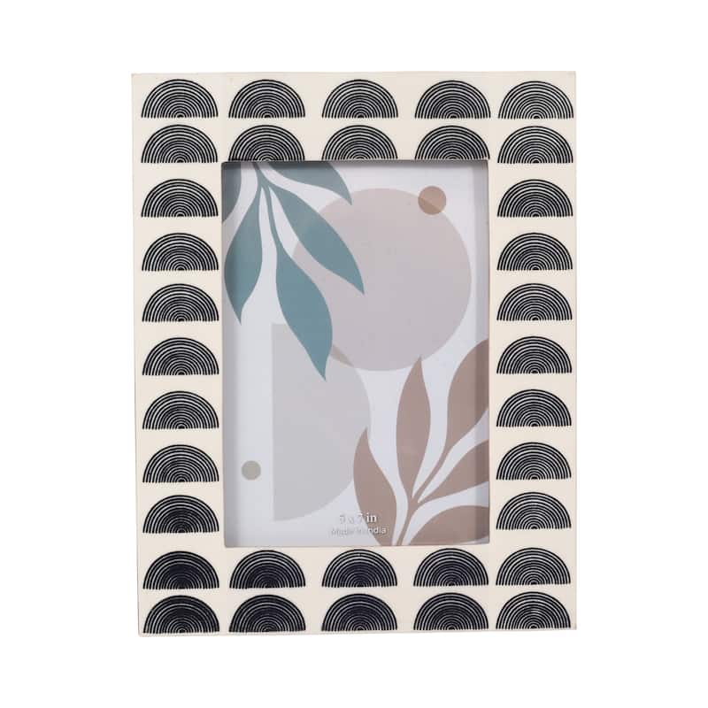 Resin Wood Decorative Arches Photo Frame - Black