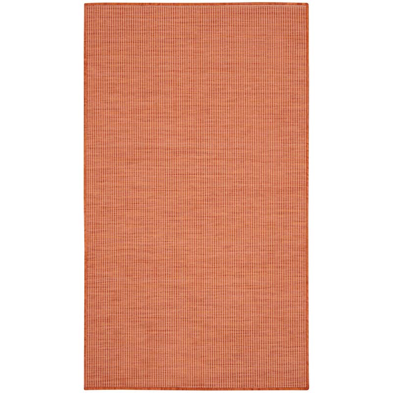 Nourison Positano Casual Modern Indoor/Outdoor Rug - 3' x 5' - Terracotta