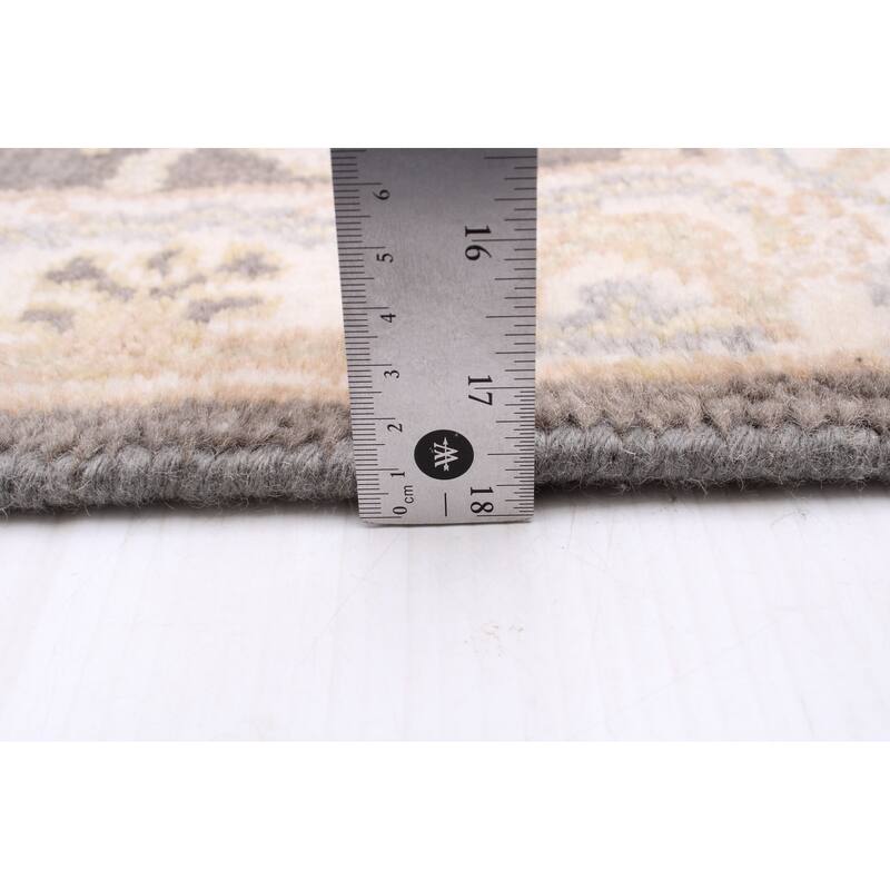 ECARPETGALLERY Hand-knotted Royal Oushak Dark Grey Wool Rug - 2'7 x 10'0