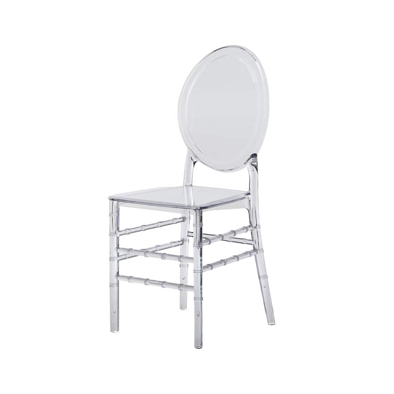 Modern Designs 2 and 4-piece Set of Stackable Transparent Ghost Chairs for Events - N/A