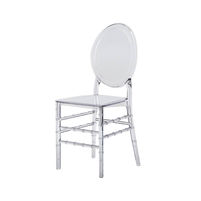 Modern Designs 2 and 4-piece Set of Stackable Transparent Ghost Chairs for Events - N/A