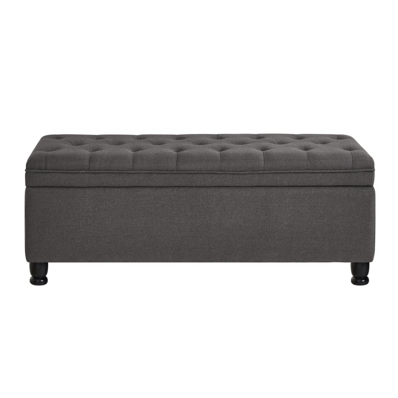 Storage Bench with Spindle Wooden Legs