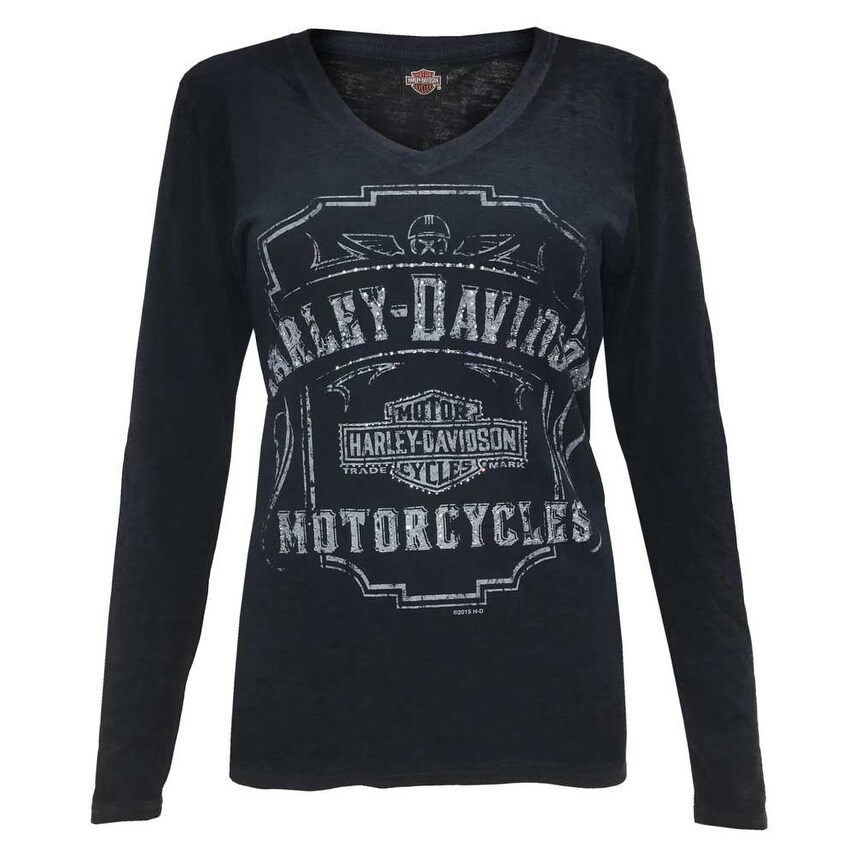 Shop Harley Davidson Women S Midnight Shine Long Sleeve Burnout