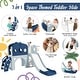 preview thumbnail 13 of 25, 7 in 1 Toddler Slide Set, Freestanding Spaceship Set with Slide, Kids Slide Playset Structure, Arch Tunnel and Basketball Hoop