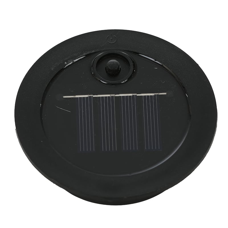 Black Metal 6-Inch Solar Powered Outdoor Decorative Lantern