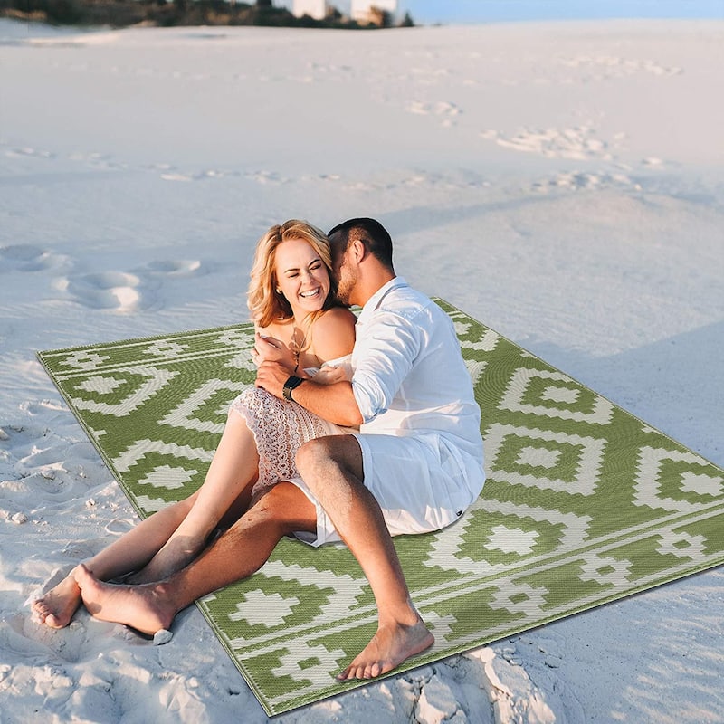 Milan Lightweight Reversible Recycled Plastic Outdoor Floor Mat/Rug