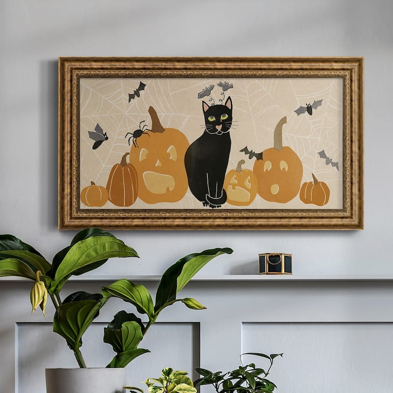 Pumpkin Patch Cats Collection D Premium Framed Canvas- Ready to Hang