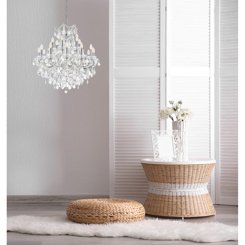Fleur Illumination Collection Chandelier D:30in H:28in Lt:19 Chrome Finish