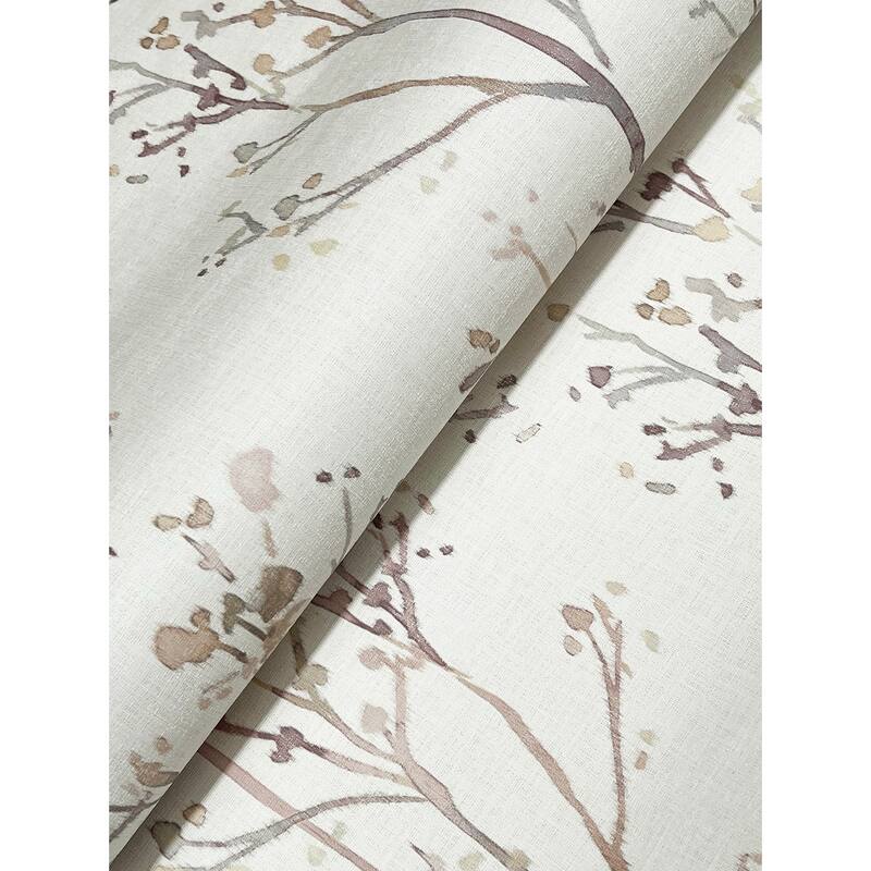 A-Street Prints Silverling Lavender Budding Branches Wallpaper