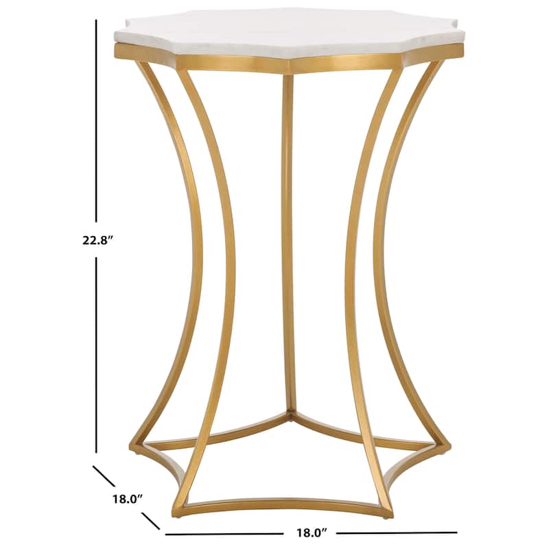 SAFAVIEH Hedy Accent Table (Fully Assembled) - 18 In. W x 18 In. D x 22.8 In. H - 18Wx18Dx23H