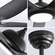 preview thumbnail 27 of 60, 48in/52in/66in/72in/84in Industrial Matte Black Large Windmill Ceiling Fan with Light and Remote