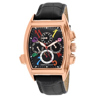 Christian Van Sant Men's Grandeur Black Dial Watch - CV2137 - 6 (36)