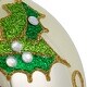 preview thumbnail 5 of 4, Sequin 2-D Poinsettia Christmas Glass Ball Ornament - 4" - Gold and Red