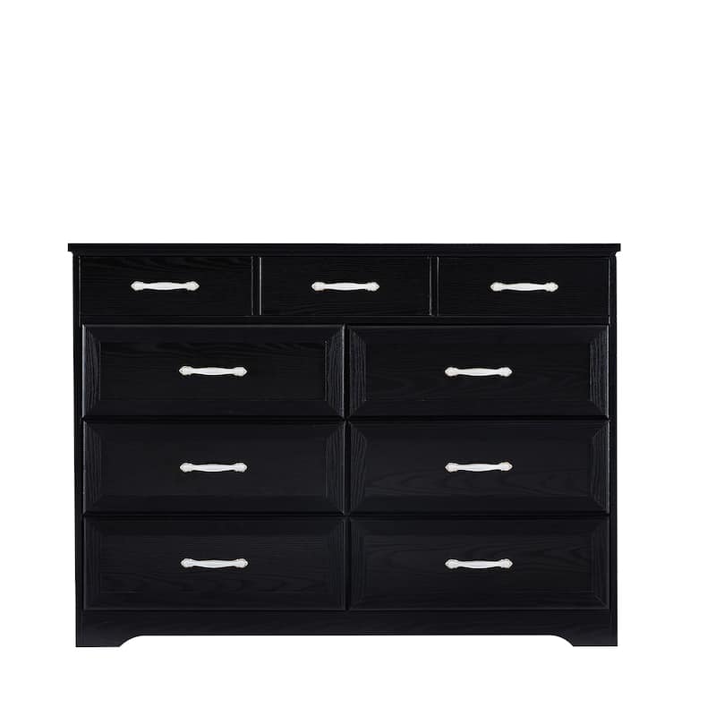 Modern Drawers Dressing with 9 Drawers Antique Handles, for Kids Room Living Room, Entryway and Hallway