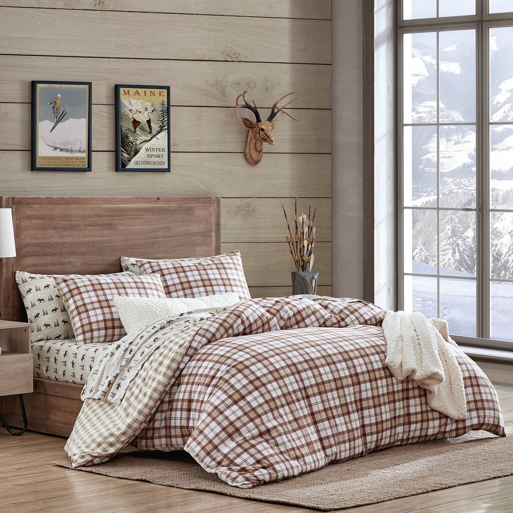 G.H. Bass & Co. Autumn Plaid Duvet Set Spice