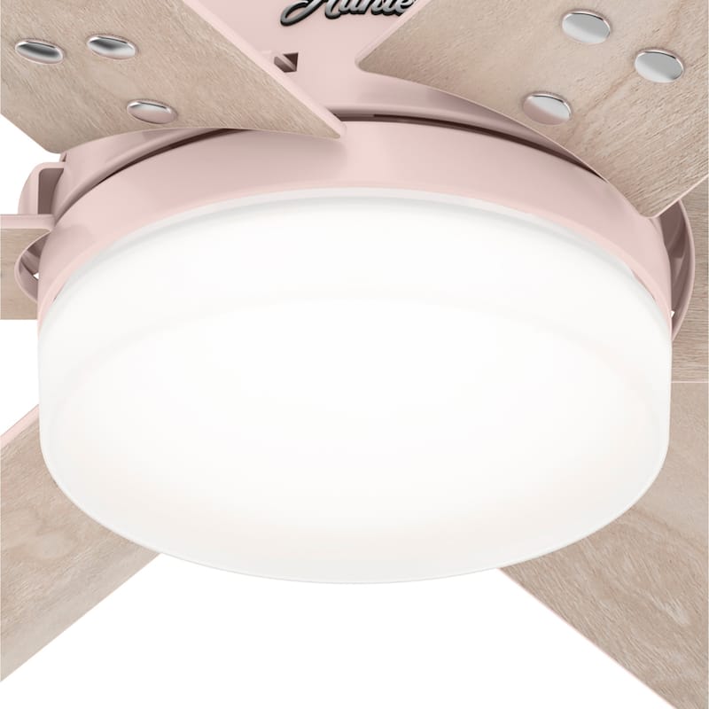 Hunter 44" Pacer Ceiling Fan with LED Light Kit and Handheld Remote - Modern Farmhouse, Transitional