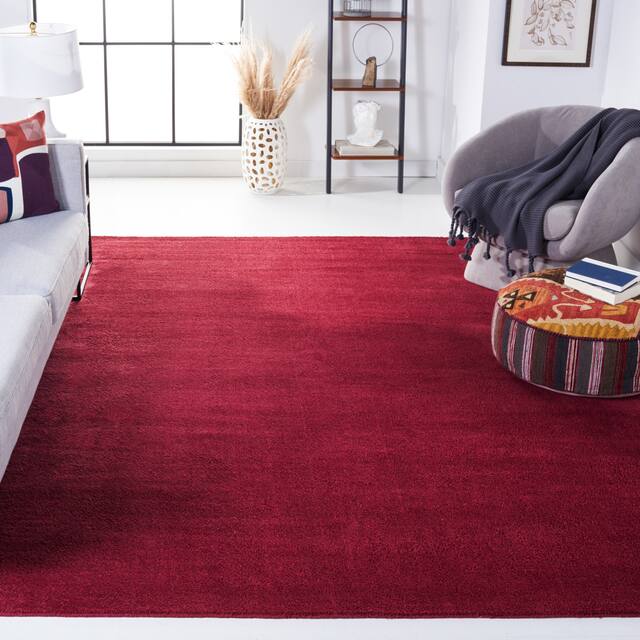 SAFAVIEH Handmade Himalaya Kaley Modern Wool Rug - 6' x 9' - Red