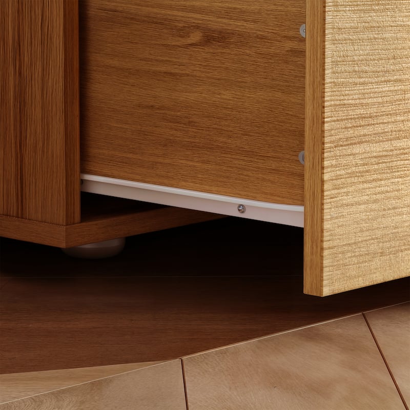 Timechee 6 Drawer 59'' W Chest&Dresser White/Dark Brown