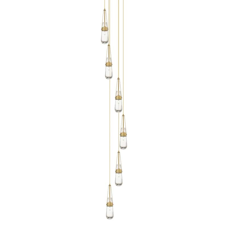 Innovations Lighting 116-452-1P-21-15 Milan Pendant Milan 6 Light 15" - Brushed Brass / Clear