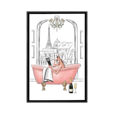 iCanvas "Relax In Bathroom In Paris" by LaLana Arts Framed
