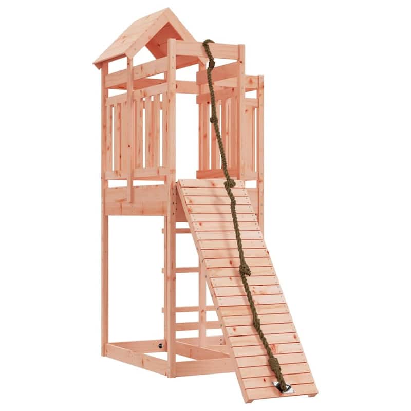 vidaXL Playhouse Outdoor Backyard Playground Set Playset with Climbing Wall