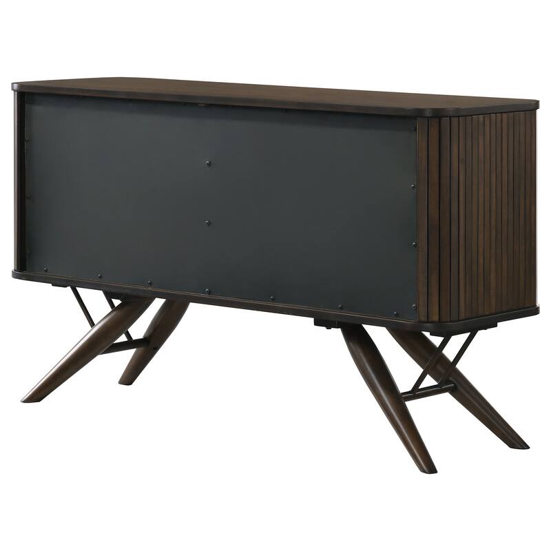 Wes 2-Door Sideboard Buffet Storage Cabinet Dark Walnut