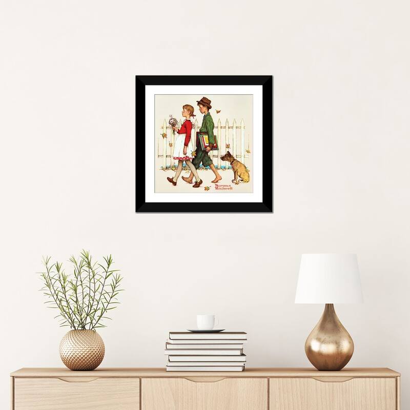 iCanvas "Young Love- Walking to School" by Norman Rockwell