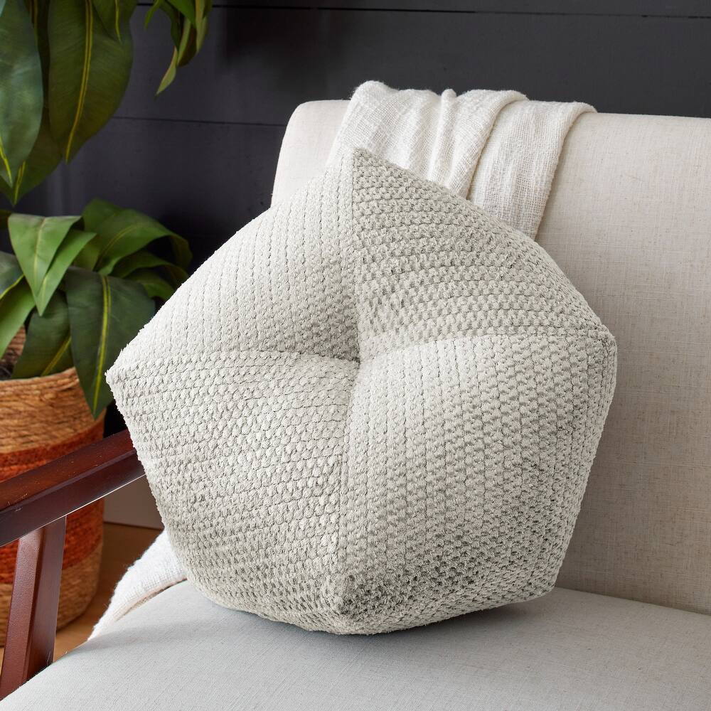 Sorra Home Velvet Shimmer Indoor Geometric Pillow (Single)