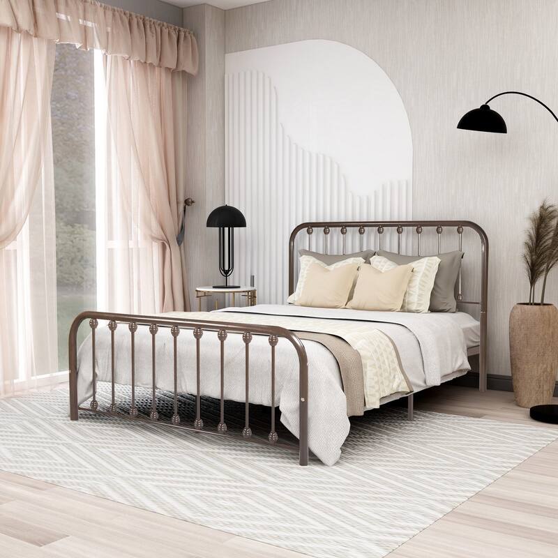 Alazyhome Sturdy Metal Platform Bed Frame