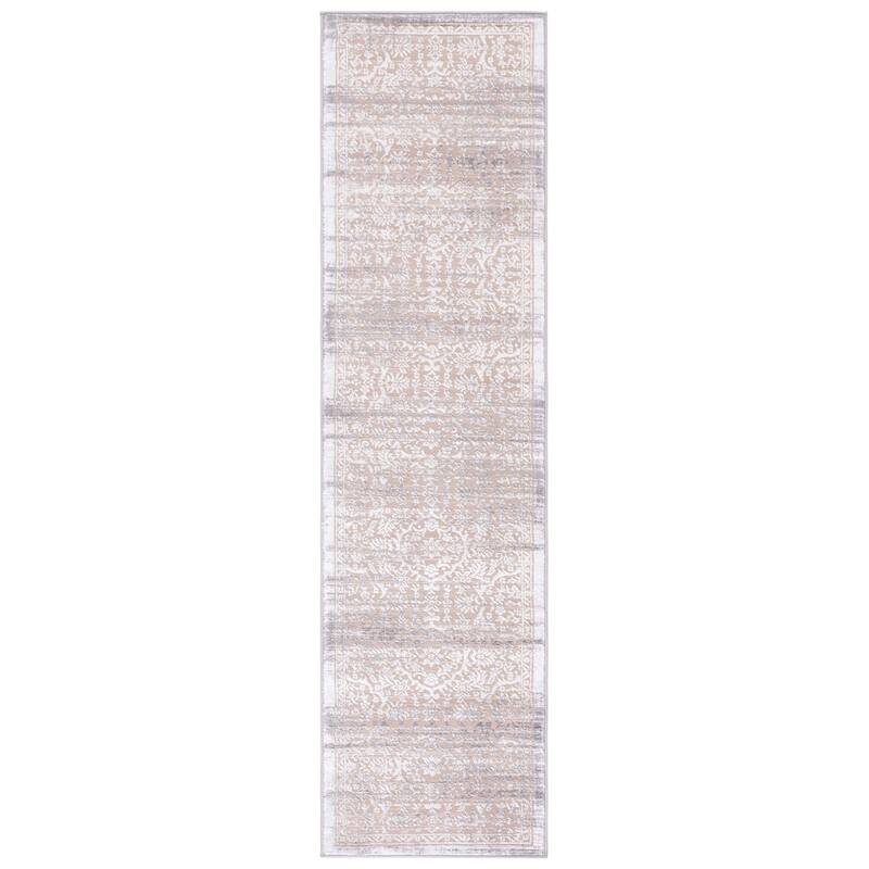 SAFAVIEH Amelia Guenievre Abstract Distressed Rug - 2' x 8' Runner - Beige/Ivory