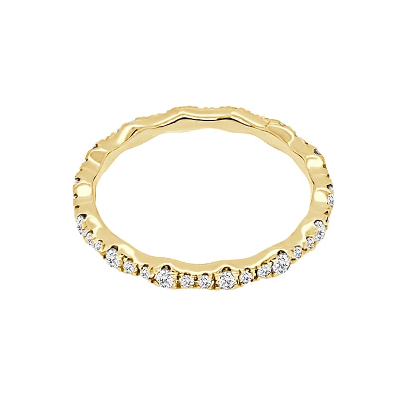 Auriya 14k Gold Lab Grown Round Diamond Scallop Eternity Band 0.25 ct. tw. (F-G, VS)