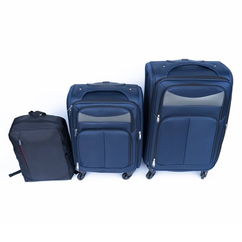 (20+24) Travel case two-piece suitcase set Oxford trolley case without password lock universal wheel + Oxford cloth backpack