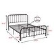 preview thumbnail 8 of 39, Alazyhome Sturdy Metal Platform Bed Frame