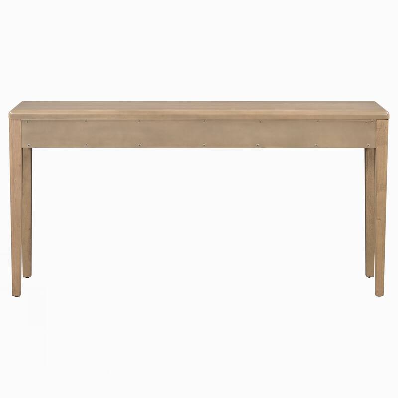Elegant Console Table with Oak Veneer,Light Luxury Entryway Table with 3 Drawers