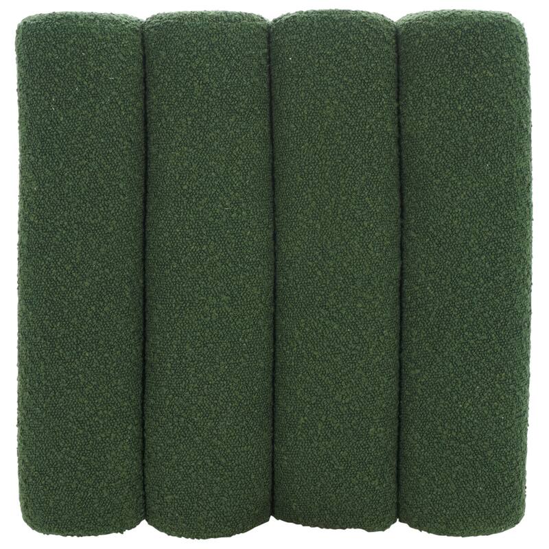 SAFAVIEH Joseph Upholstered Channel Tufted Square Ottoman, Fully Assembled