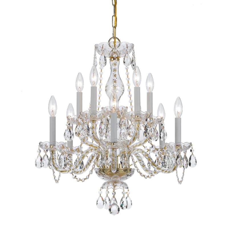 Crystorama Lighting Group Traditional Crystal 10 Light 22" Wide - Polished Brass