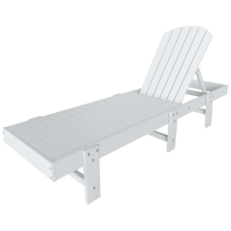 Polytrends Altura Armless Poly Eco-Friendly All Weather Reclining Chaise Lounge
