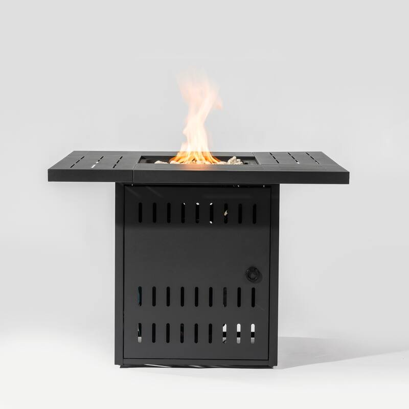 Anmytek 34" Propane Rectangular Steel Outdoor Fire Pit Table