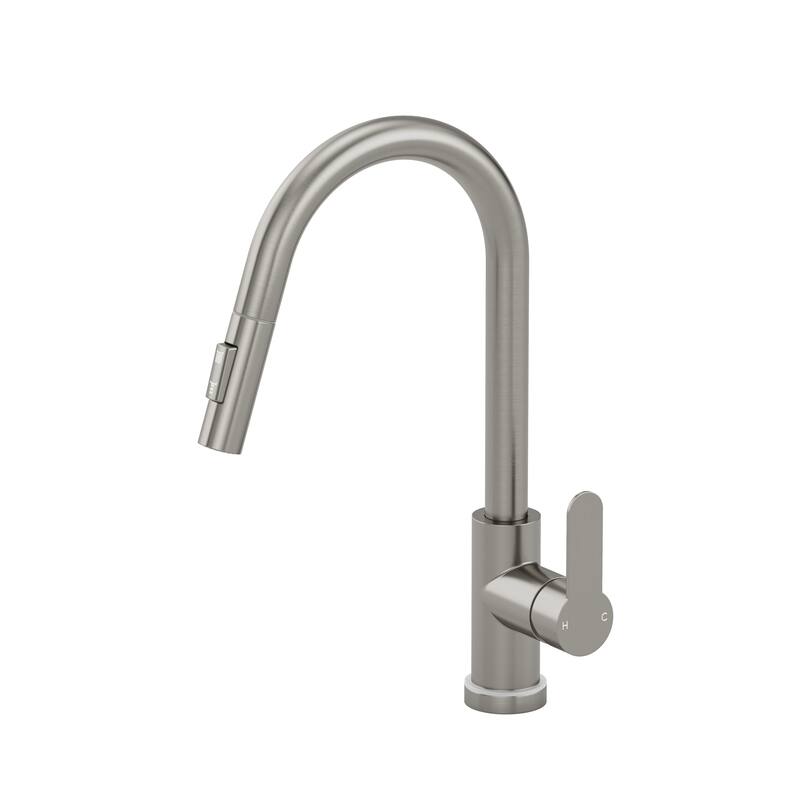 Kitchen Faucets with Pull Down Sprayer LED Single Handle High Arc Pull Out Kitchen Faucet Kitchen Sink Faucet