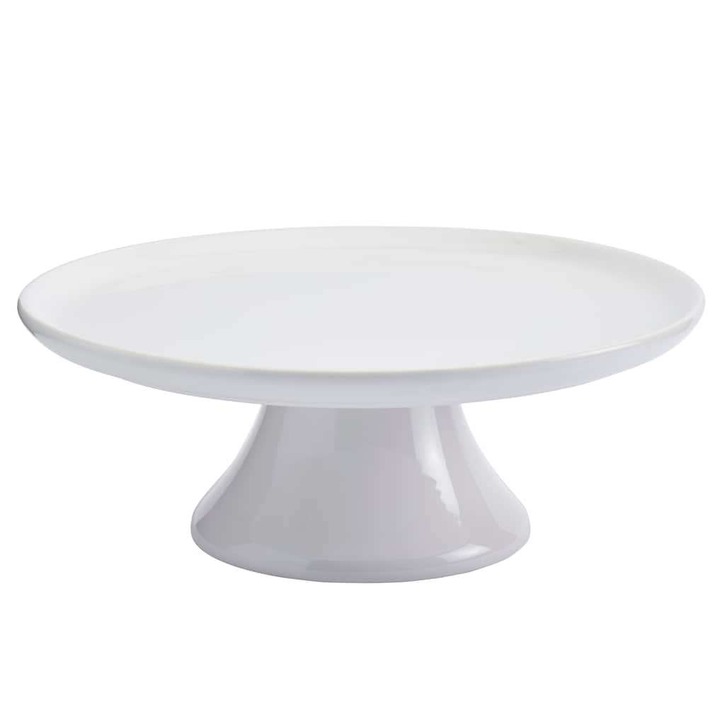Denmark 11.5"x4" Round White Cake Stand - Blanc de Blanc Collection