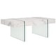 preview thumbnail 18 of 41, SAFAVIEH Jacob Glass Leg Rectangular Coffee Table - 43.3" W x 23.6" L x 15.7" H