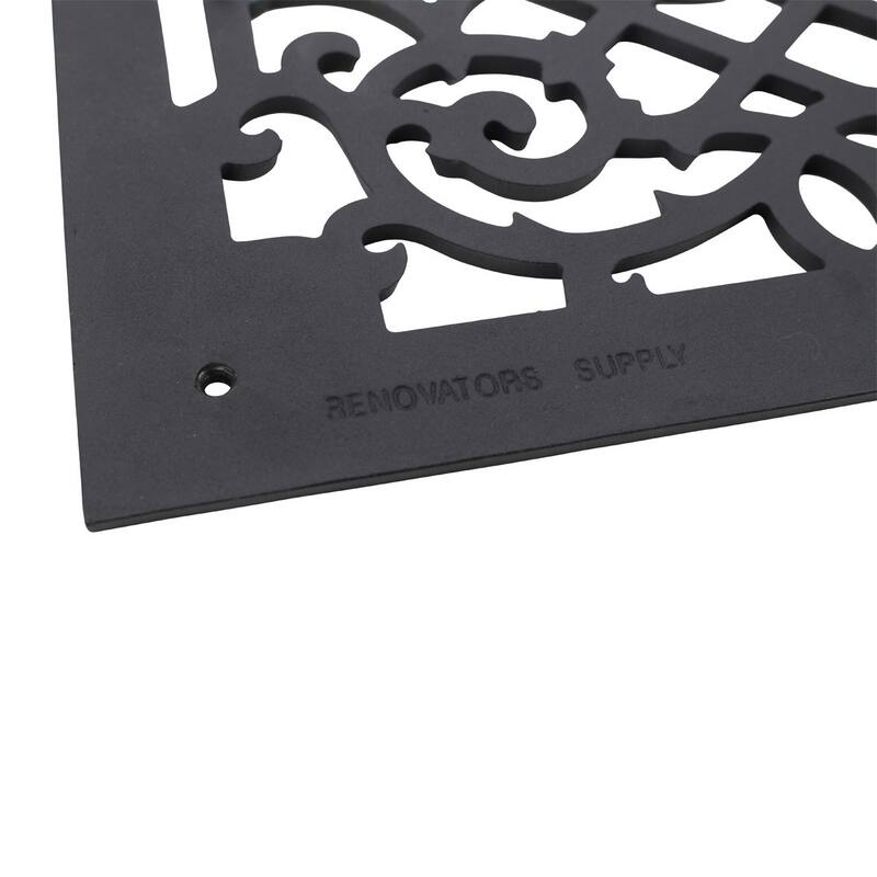 4 Air Grilles Black Cast Aluminum Rustproof Set of 4 | Renovator's Supply