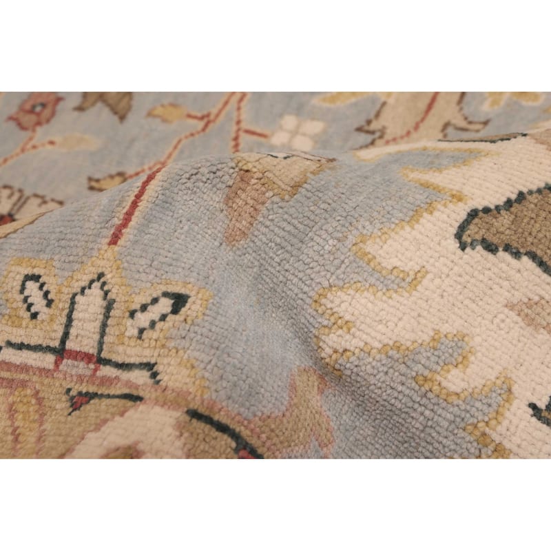 ECARPETGALLERY Hand-knotted Jules Serapi Light Denim Blue Wool Rug - 8'11 x 11'11