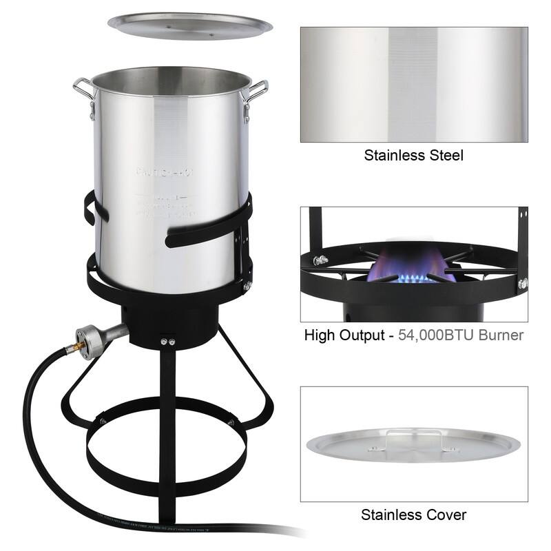 Silver Aluminum 30qt Turkey Fryer