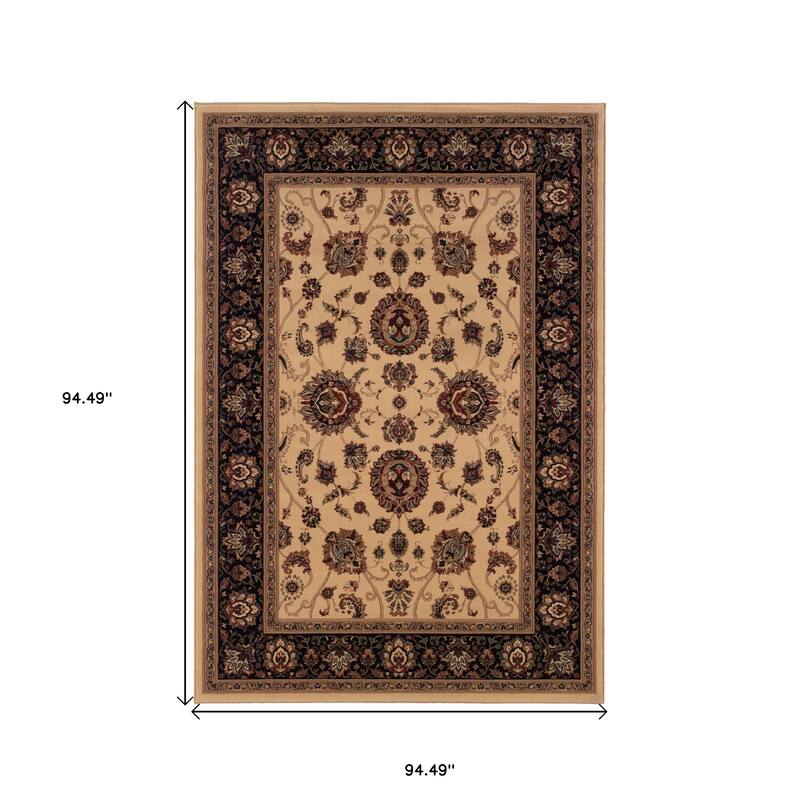 HomeRoots Oriental Traditional Square Area Rug