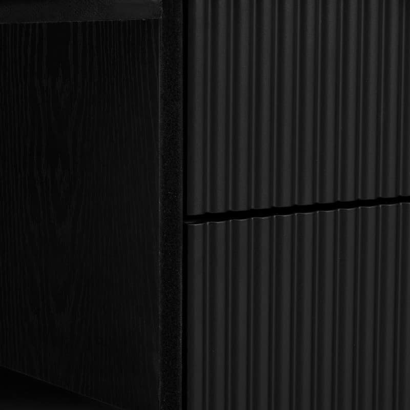 Modern 55.1" Sideboard Buffet Cabinet with 2 Curved Side Door and 2 Drawers for Living Room and Dining Area