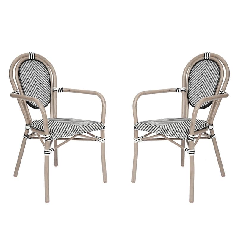 Stacking Bistro Chairs with Metal Frames