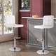 preview thumbnail 18 of 19, 17" x 19" Modern Upholstered Adjustable Height Swivel Bar Stools （Set of 2） White